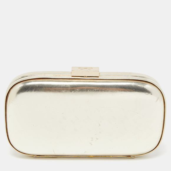 Anya Hindmarch Bags Anya Hindmarch Pale Gold Leather Marano Clutch